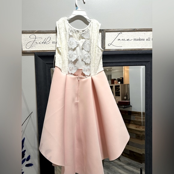 NWT Rare Editions Ivory Blush High Low Dress size 10 - Picture 2 of 5